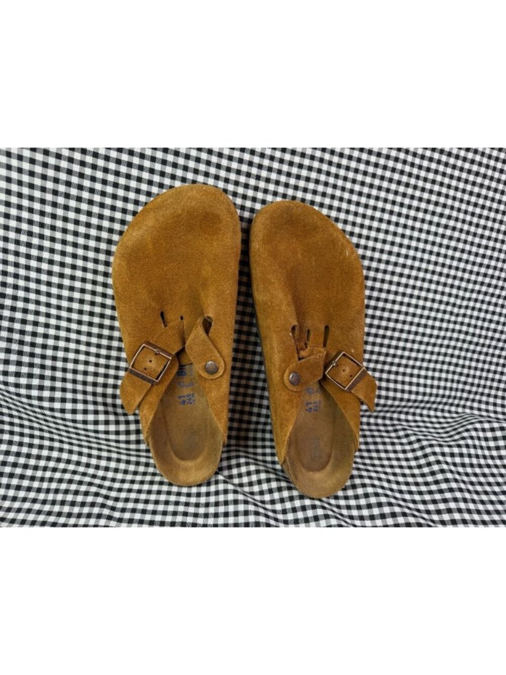 Birkenstock Boston Suede Clogs Taupe Brown EU 41 US W10 M8 Damaged - Picture 1 of 4